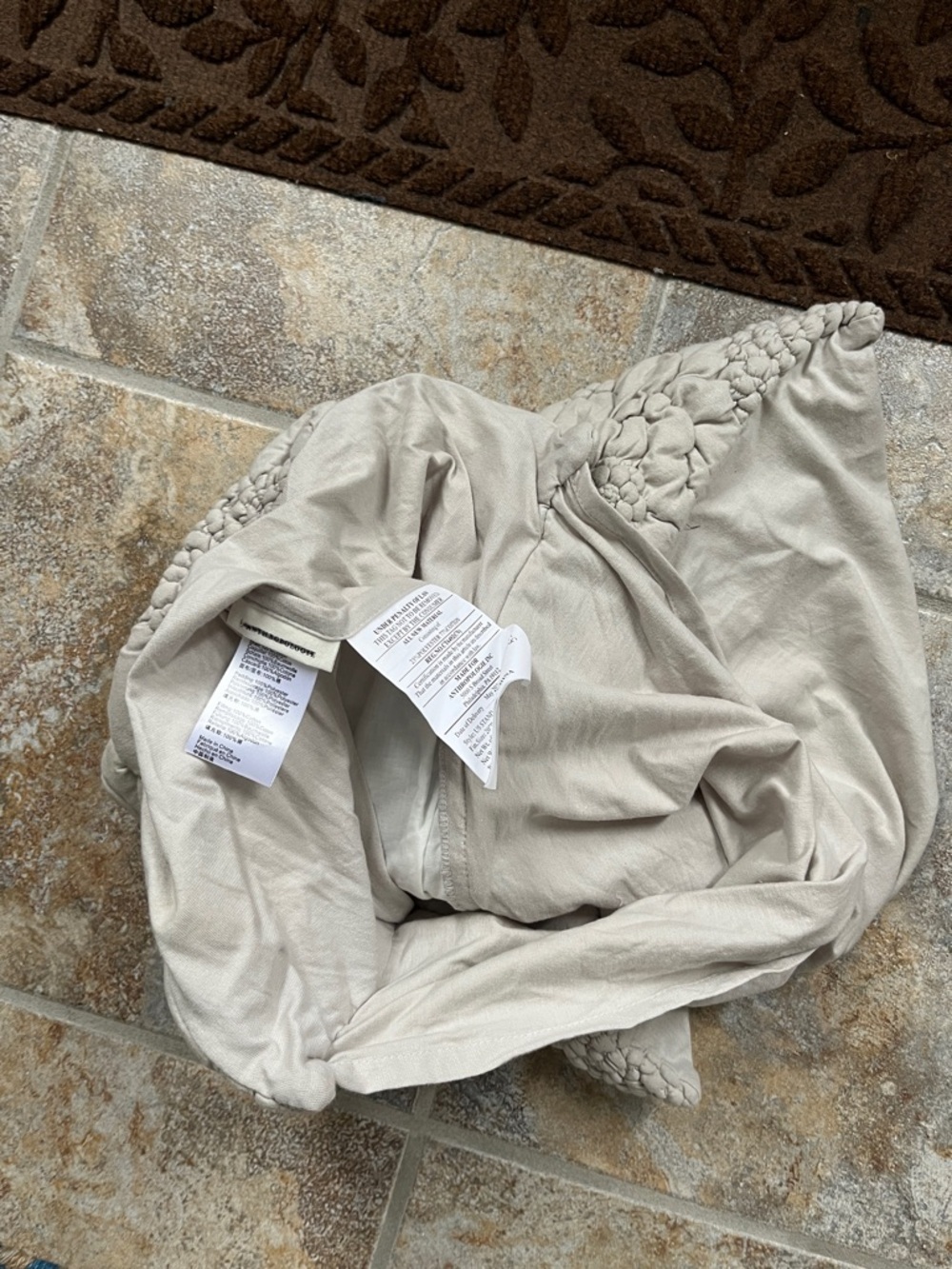 Anthropologie Dahlia Standard Sham in Light Gray NEW - Picture 5 of 6